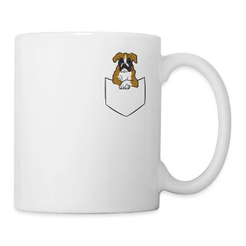 Drôle de chien boxer dans votre poche - Mug blanc - blanc - Droite