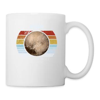 Never Forget Pluton . Retro Style Funny Space &Sci - Mug blanc - blanc - Droite
