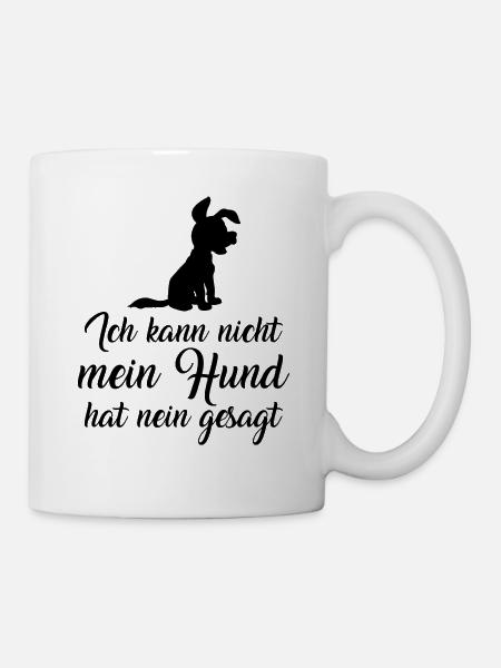 lustiges Hunde Spruch Geschenk Hund Vierbeiner dog - Tasse - Weiß