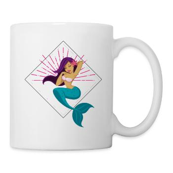 Conception de sirène - Mug blanc - blanc - Droite
