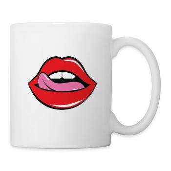 Lèvres Rock & Roll - Mug blanc - blanc - Droite