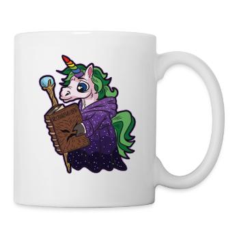 Unicorn Mage Necromancer Warlock Comic - Mug - white - Right