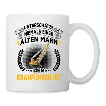 Kranführer - Tasse - Weiß - Rechts