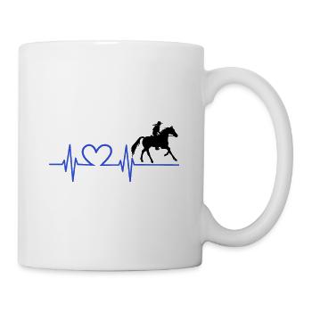 Horses EKG horses love - Mug - white - Right