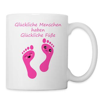 Fußpflege Pediküre Podologe Nagelstudio Geschenk - Tasse - Weiß - Rechts