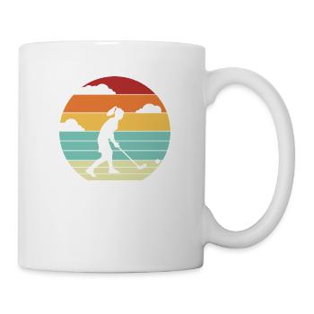 Hockey Joueur Rétro Joueur De Hockey Sur Gazon - Mug blanc - blanc - Droite