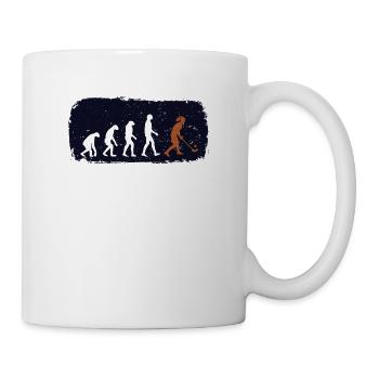 Evolution Du Hockey Rétro Joueur De Hockey Sur - Mug blanc - blanc - Droite