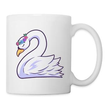 Schwan - Tasse - Weiß - Rechts