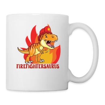 Firefightersaurus Dino Firefighter Fire Department - Mug - white - Right