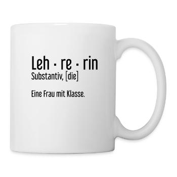 Lehrerin Lehrerinnen Schule Pädagogin Unterricht - Tasse - Weiß - Rechts