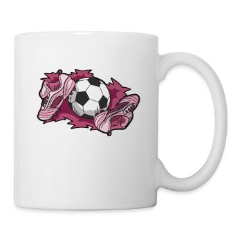 Rosa Fußballschuhe Fußball Damen Mädchen Frauen - Tasse - Weiß - Rechts