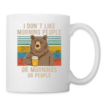i dont like morning people bear beer - Mug - white - Right