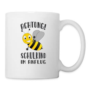 Achtung! Schulkind im Anflug | Einschulung 2020 - Tasse - Weiß - Rechts