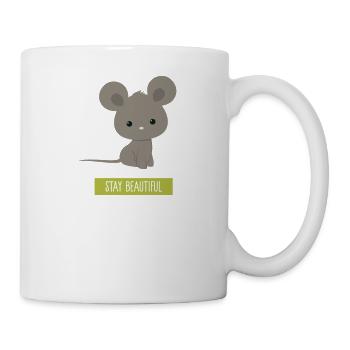 Souris mignonne mignonne souris - Mug blanc - blanc - Droite