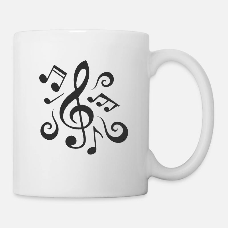 Noten - Tasse - Weiß