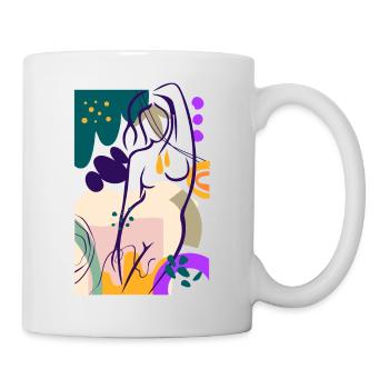 Nudist FKK Nackt Geschenk - Tasse - Weiß - Rechts