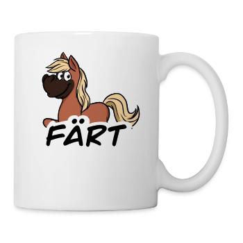 Pferd Färt Spruch lustig Witz Comic Tier - Tasse - Weiß - Rechts