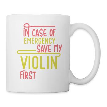 Save My Violin - Violine - Tasse - Weiß - Rechts