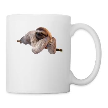 Faultier Sloth Geschenk Idee - Tasse - Weiß - Rechts