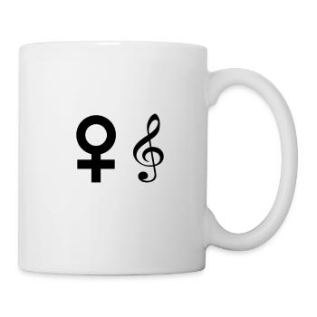 Frau Musik Singen - Tasse - Weiß - Rechts