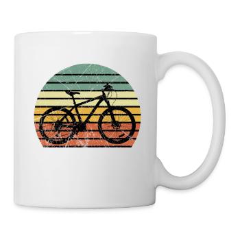 Bicycle wheel cycling retro cycling gift - Mug - white - Right