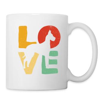 Love Great Dane Shirt - Cadeau d'amant de chien Great Dane - Mug blanc - blanc - Droite