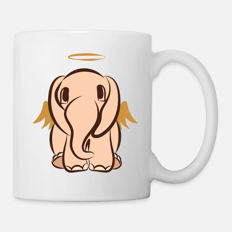 Schutzengel Elefant Flügel Niedlich Kinder - Tasse - Weiß