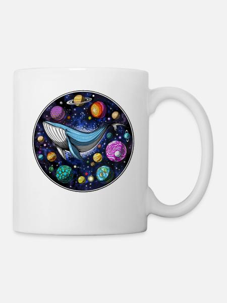 Psychedelischer Wal - Tasse - Weiß