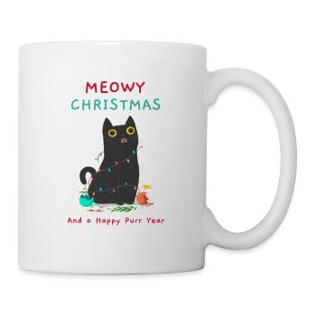Christmas Sweater - Meowy Christmas - Mug - white - Right
