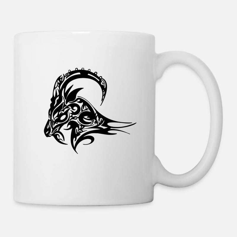 Bélier Capricorne bélier avec cornes - Mug blanc - blanc