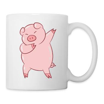 Dabbing Pig Dabbendes Porc ferme enfants - Mug blanc - blanc - Droite