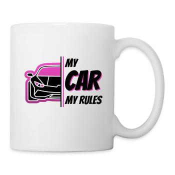 Amant de voiture - ma voiture mes règles - Mug blanc - blanc - Droite