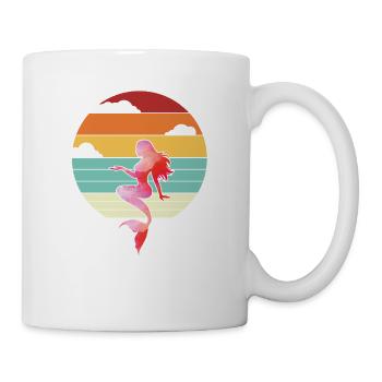 Mermaid Beauty Retro Fin Sparkle Sea Elegant - Mug - white - Right