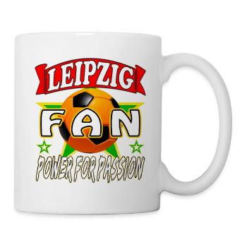 Fussball Leipzig Fan Power for passion - Tasse - Weiß - Rechts