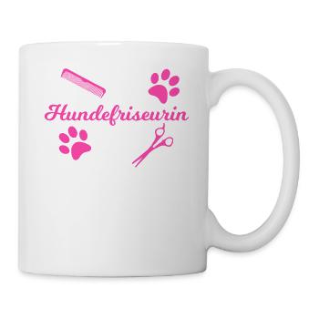 Hundefriseurin Beruf Geschenk Lustig Frauen - Tasse - Weiß - Rechts
