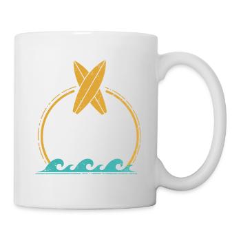 Work Sucks Go Surfing - Planche de surf vintage - Mug blanc - blanc - Droite