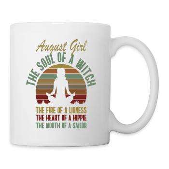 August Girl Yoga Birthday for August Born - Mug - white - Right