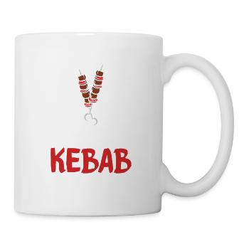 I love Kebab Geschenk für Döner Freunde & Food Fan - Tasse - Weiß - Rechts