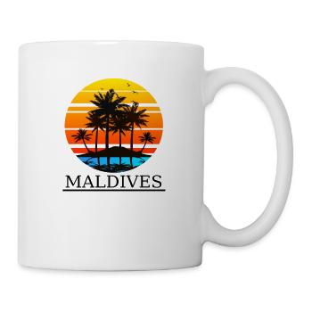 Maldives Palmiers vacances Vacances Dété Mer Water - Mug blanc - blanc - Droite