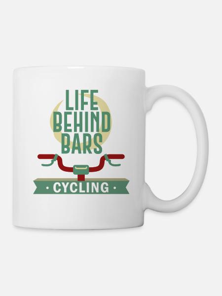 Life Behind Bars - Radfahren - Tasse - Weiß