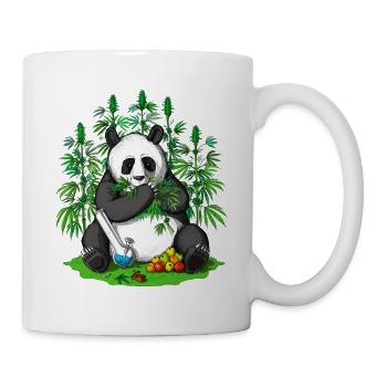 Panda Hippie Weed - Mug blanc - blanc - Droite