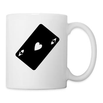 Coeur ace noir - Mug blanc - blanc - Droite