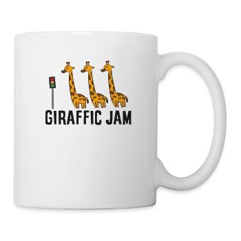 Lustige Giraffe Giraffe Wortspiel Giraffic Jam - Tasse - Weiß - Rechts