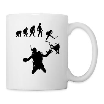 Idée cadeau Evolution Diver pour les plongeurs sous-marins - Mug blanc - blanc - Droite