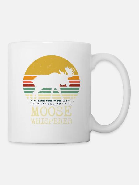 Chemise Moose Whisperer - Chemise Funny Moose Hunter - Mug blanc - blanc