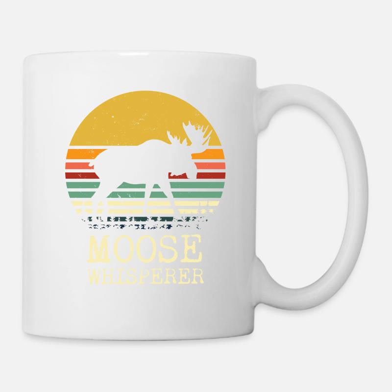 Chemise Moose Whisperer - Chemise Funny Moose Hunter - Mug blanc - blanc