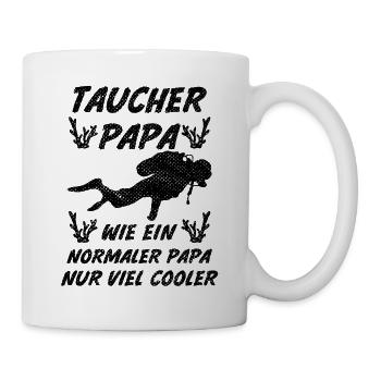 Taucher Papa Taucher Tauchsport Apnoetauchen - Tasse - Weiß - Rechts