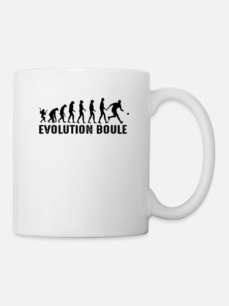 Boule Evolution Boulespieler Petanque Geschenk - Tasse - Weiß