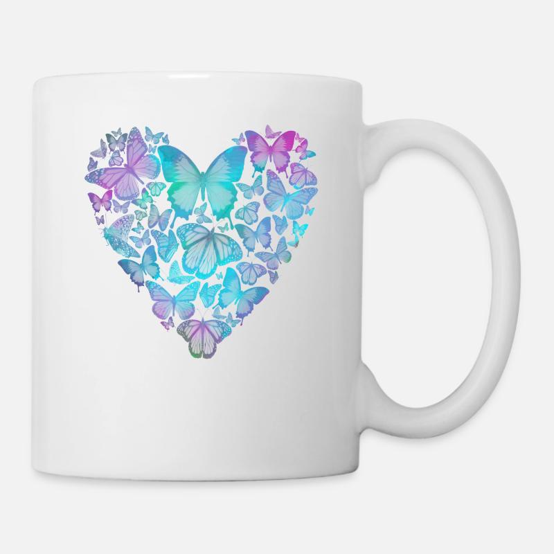Schmetterling Schmetterlinge Butterfly Kinder - Tasse - Weiß
