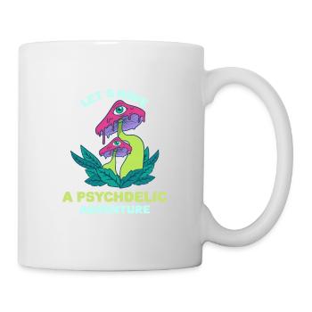 Champignons Mushroom Psychédelische Aventure Cadeau - Mug blanc - blanc - Droite
